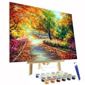 Paint By Numbers Kit Autumn Roads